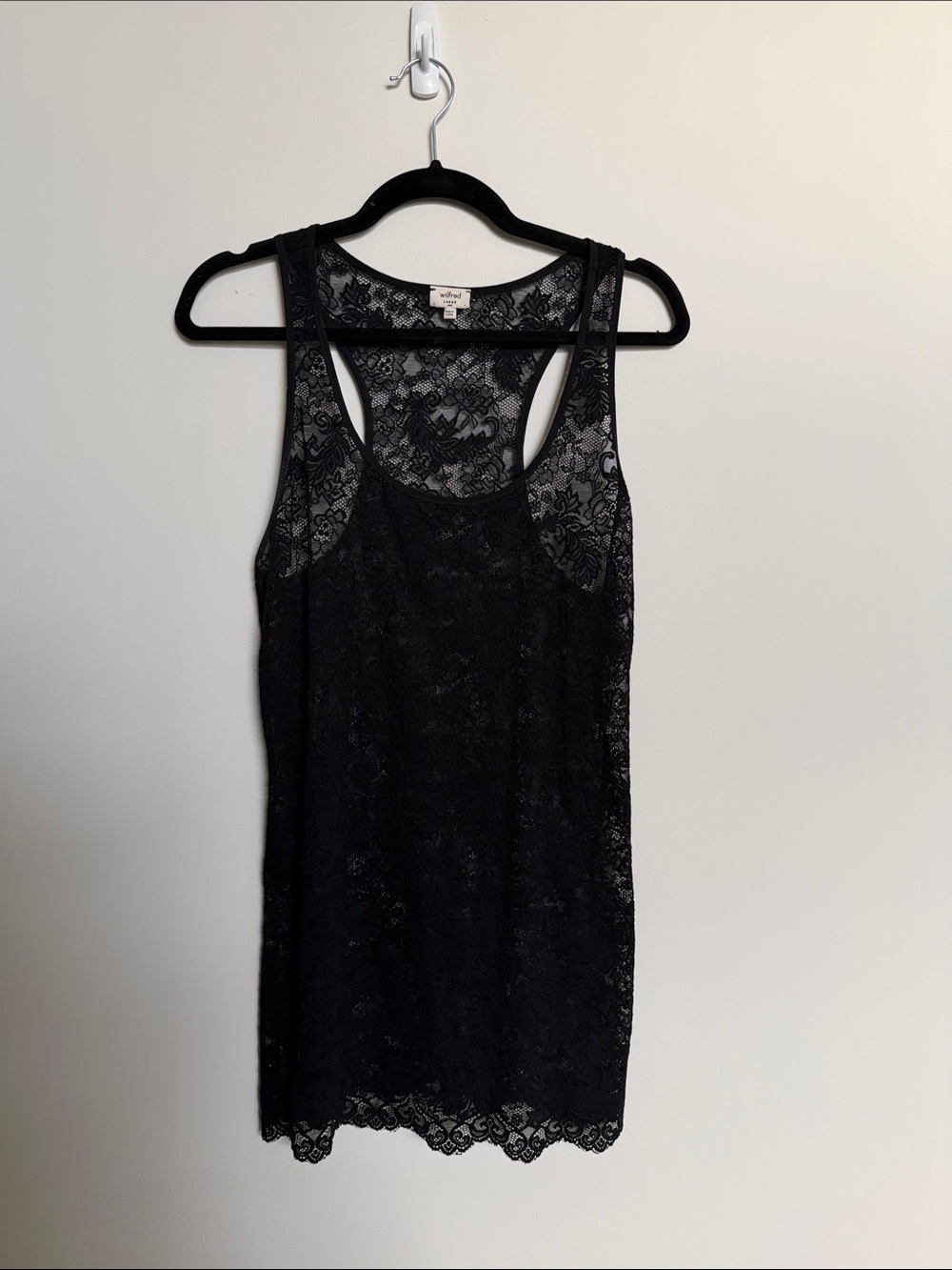 Wilfred Black Lace Racerback Tank